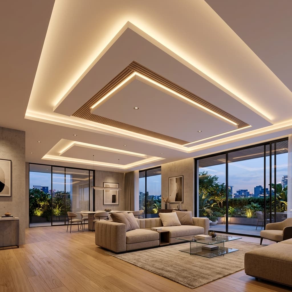 False Ceiling & Lighting View 2